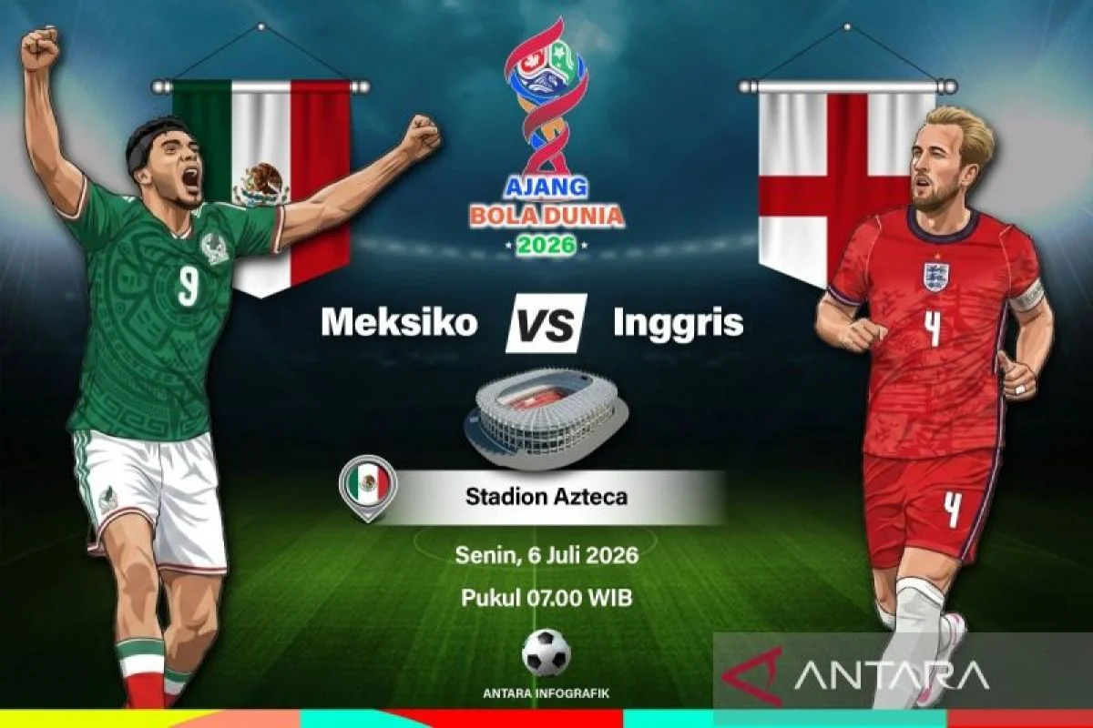 Pertandingan Sepak Bola Internasional: Mexico vs England di Piala Dunia