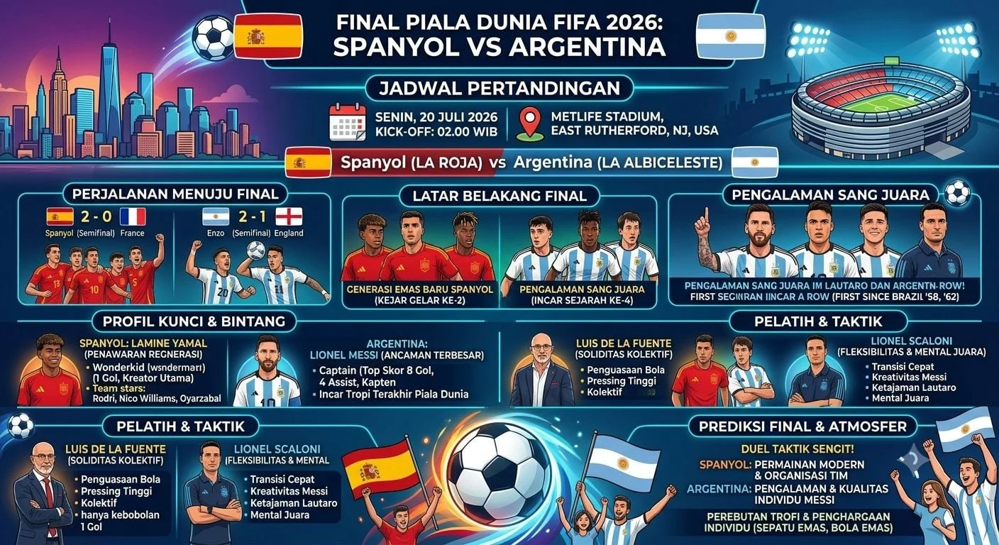 Pertarungan Sengit di Final Piala Dunia 2026: Spanyol vs Argentina