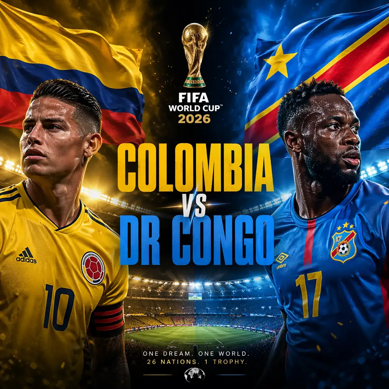 Pertarungan Sengit di Piala Dunia 2026: Colombia vs DR Congo dan Portugal vs Croatia