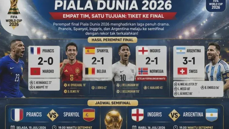 Pertarungan Sengit di Semifinal Piala Dunia: Prancis vs Spanyol