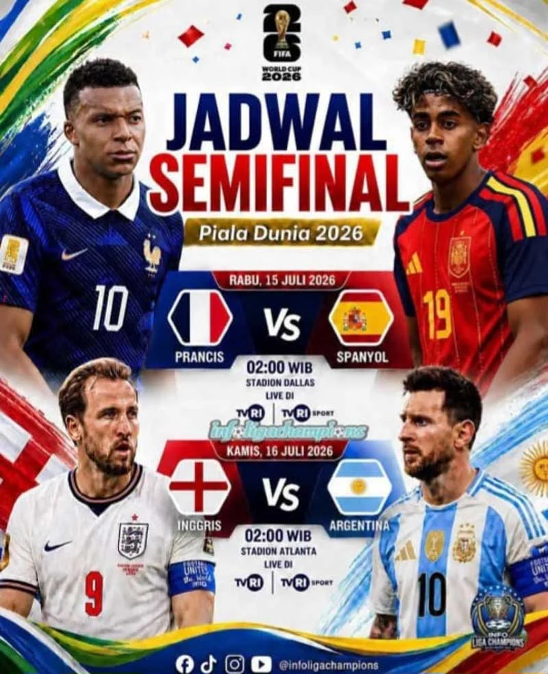 Piala Dunia 2026: Spanyol dan Argentina Siap Berlaga di Semifinal