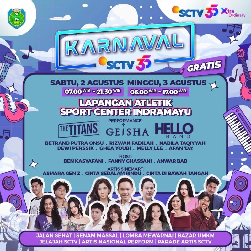 SCTV Perkenalkan Sinetron Baru 'Wajah Cinta Yang Lain', Karnaval SCTV Hadir di Indramayu