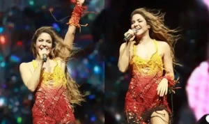 Shakira Membuat Sejarah di Piala Dunia dengan Gaun Kristal Cavalli
