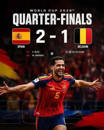 Spanyol Mengalahkan Belgia 2-1, Melaju ke Semifinal Piala Dunia 2026