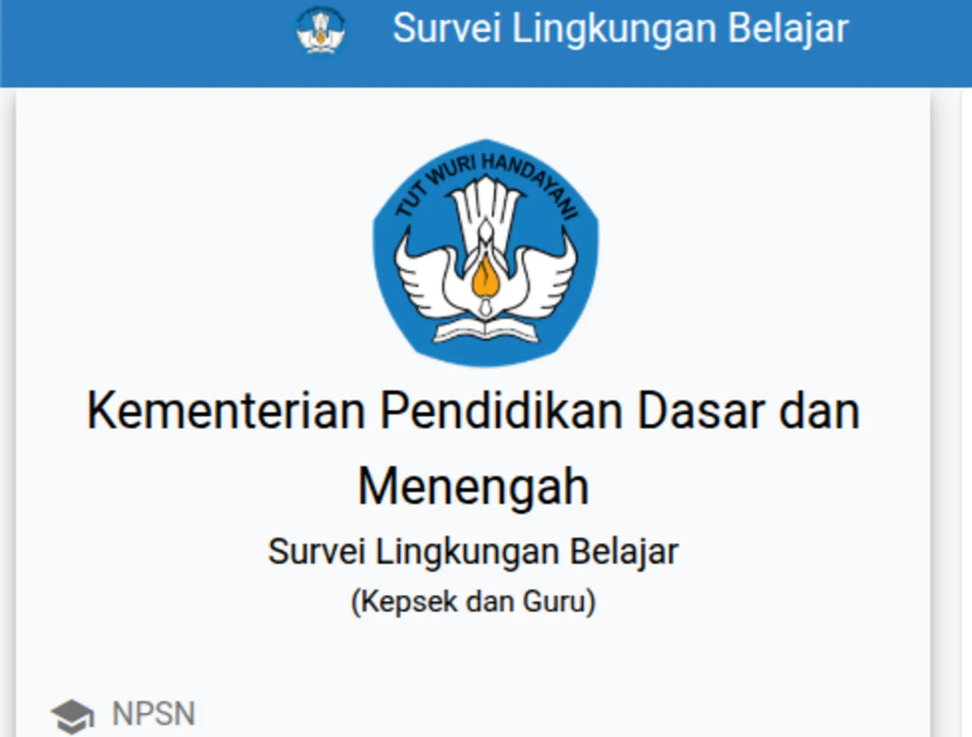 Survei Lingkungan Belajar 2026: Informasi Lengkap dan Cara Mengisi