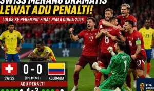 Swiss Singkirkan Kolombia di Piala Dunia 2026