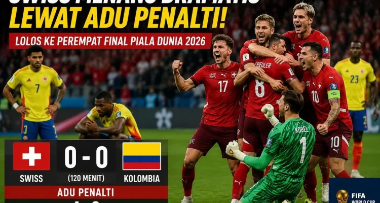 Swiss Singkirkan Kolombia di Piala Dunia 2026