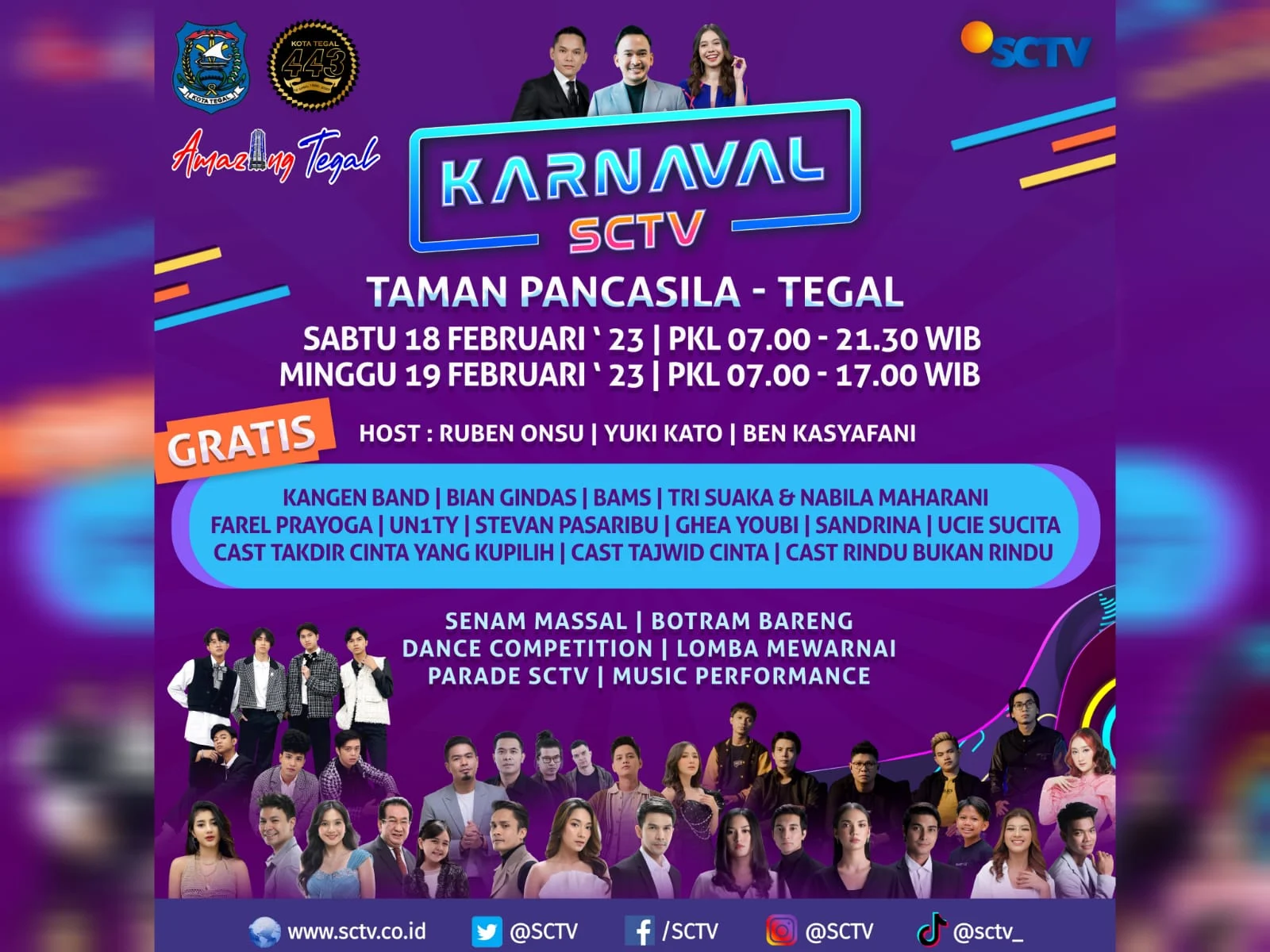Karnaval SCTV Hadir di Tegal, Bawa Kemeriahan XtraOrdinary