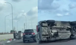 Kecelakaan Maut di Tol Jagorawi: Mobil Listrik BYD dan Toyota Raize Terguling