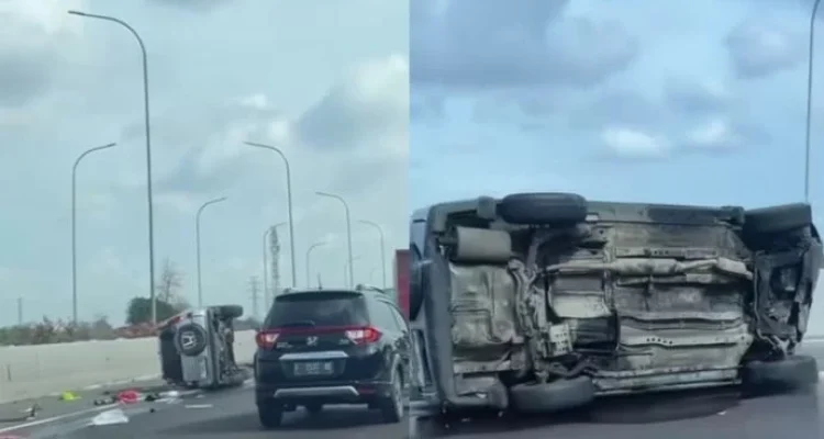 Kecelakaan Maut di Tol Jagorawi: Mobil Listrik BYD dan Toyota Raize Terguling