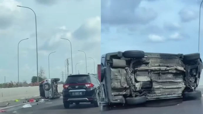Kecelakaan Maut di Tol Jagorawi: Mobil Listrik BYD dan Toyota Raize Terguling