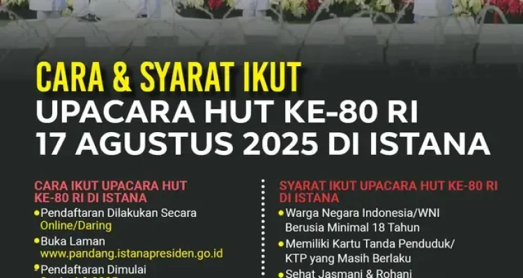 Pendaftaran Upacara HUT RI Diperpanjang, Simak Cara Daftar dan Persyaratan